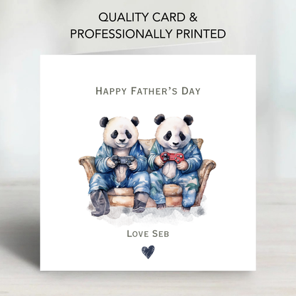 Father's Day Card - Gaming Pandas! - C785