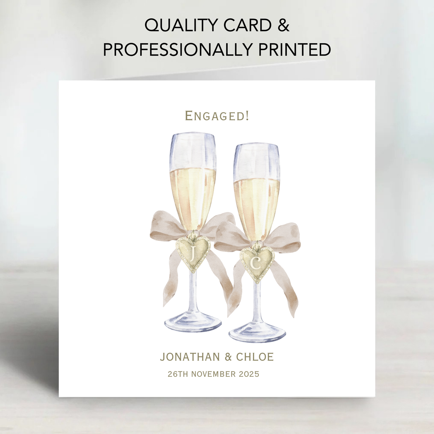 Champagne Glasses Card - C674