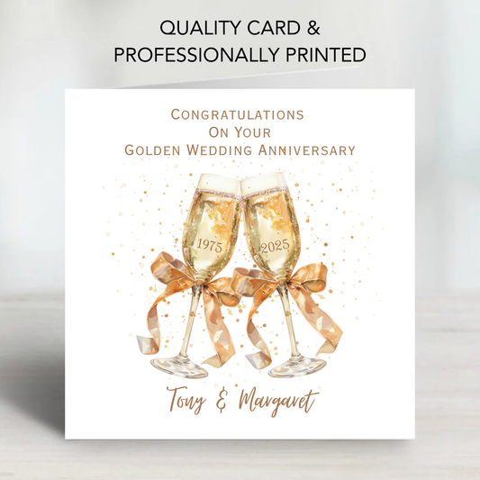 Golden Wedding Anniversary Card - C641