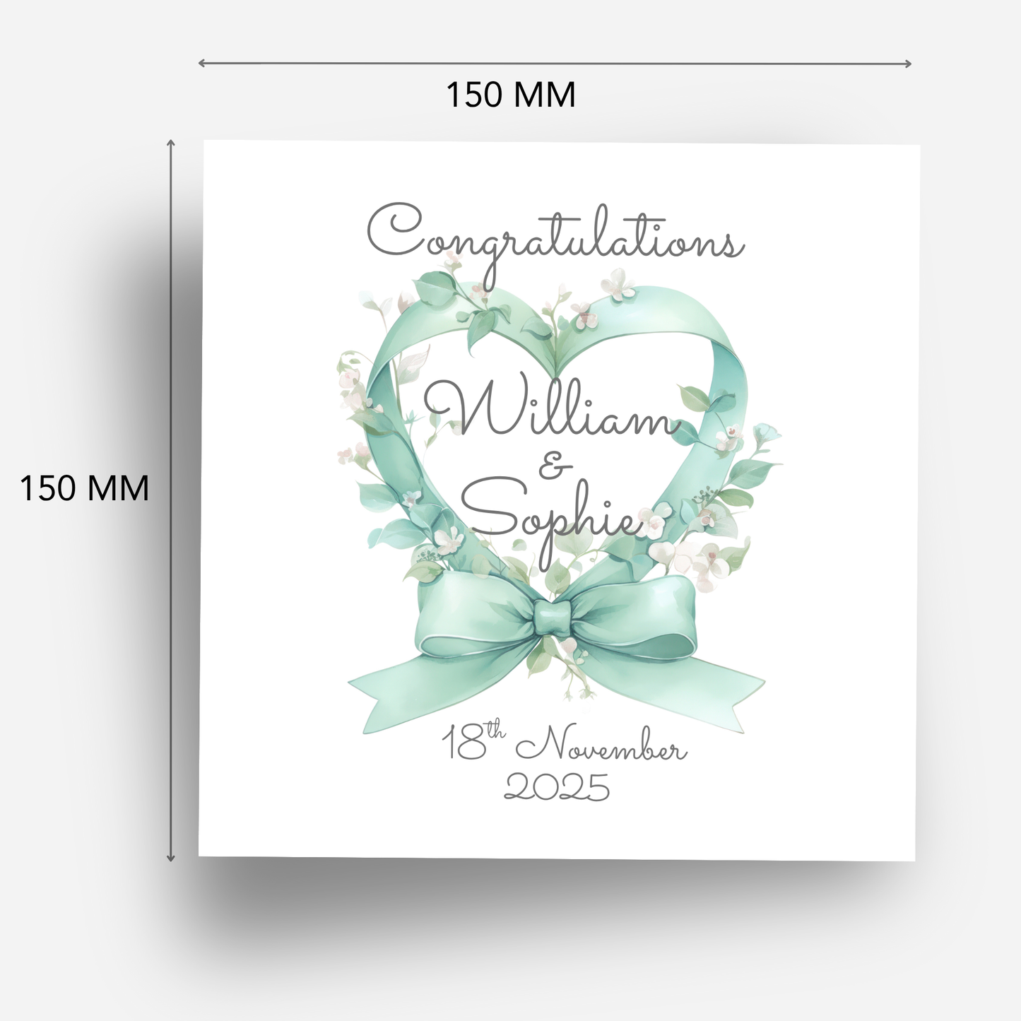 Heart Shaped flower Card - C635
