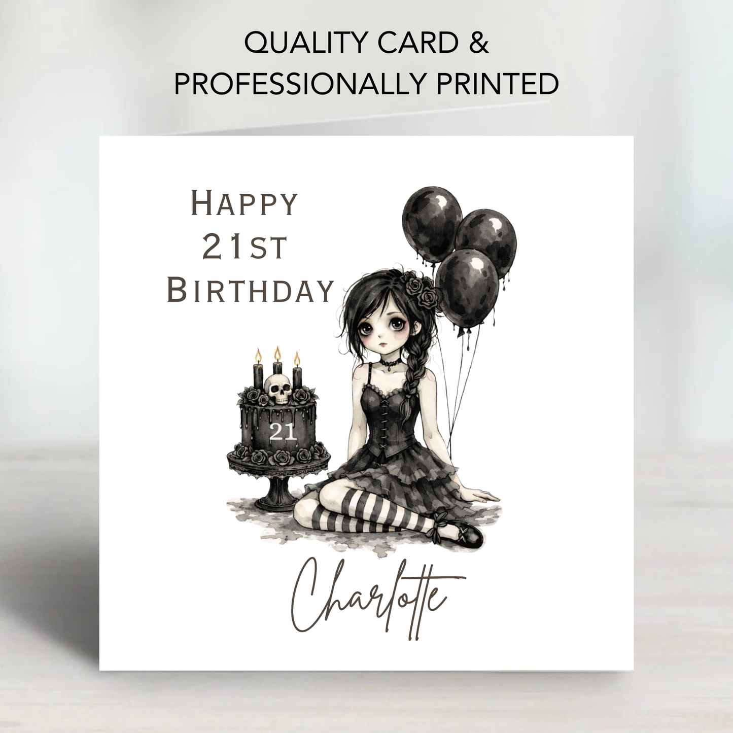 Alternative Gothic Style Birthday Card For Any Age - C867