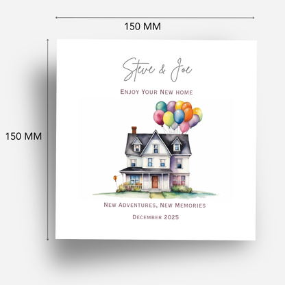 New Home Card "House & balloon" Design - C529