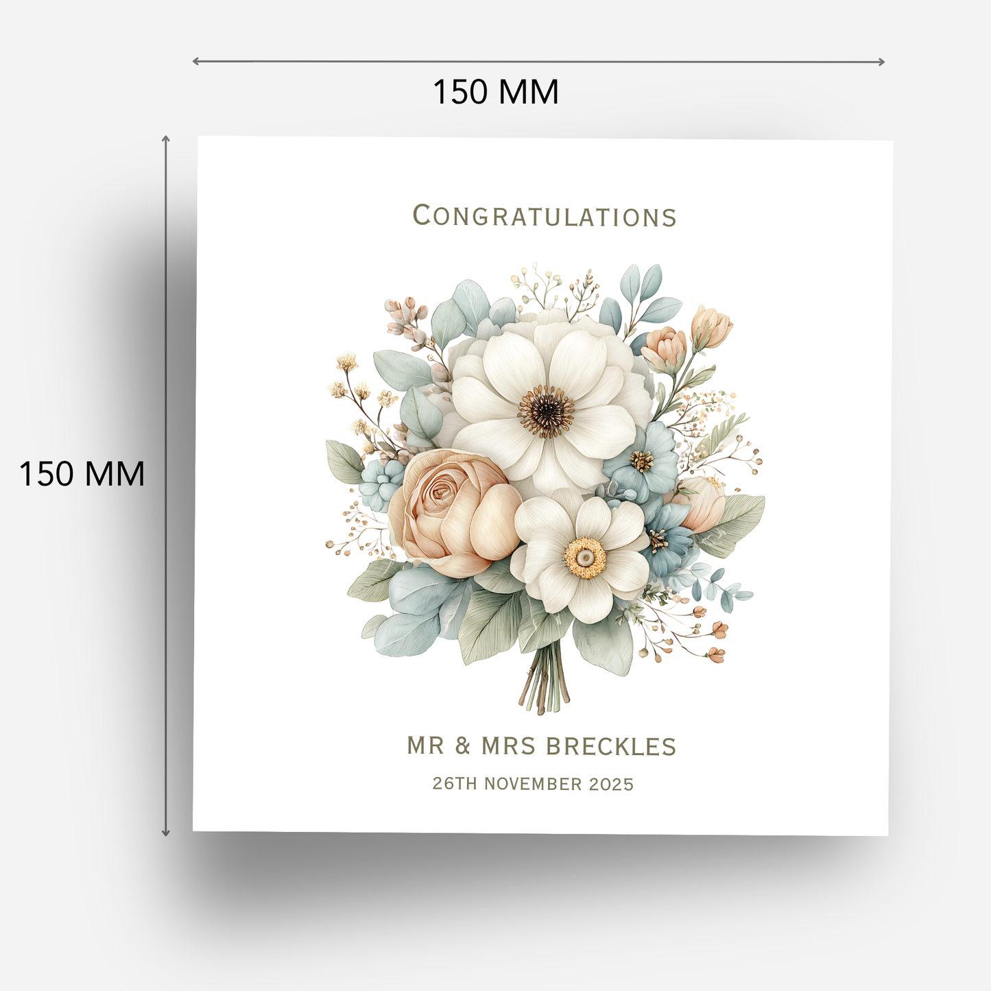 Lovely Floral Wedding Card - C690