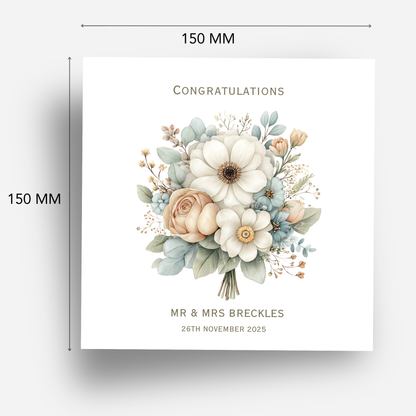 Lovely Floral Wedding Card - C690