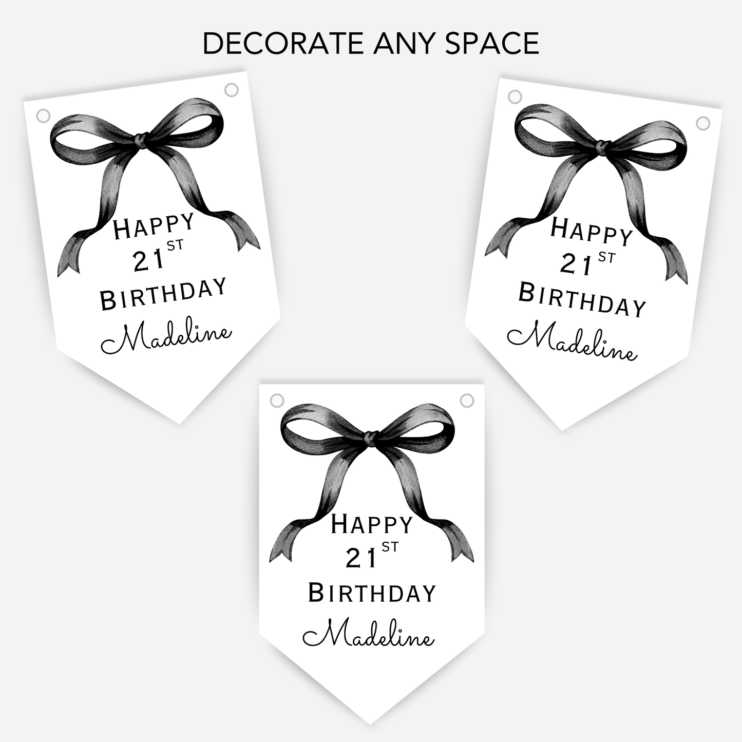 Elegant Black Bow Bunting - B290
