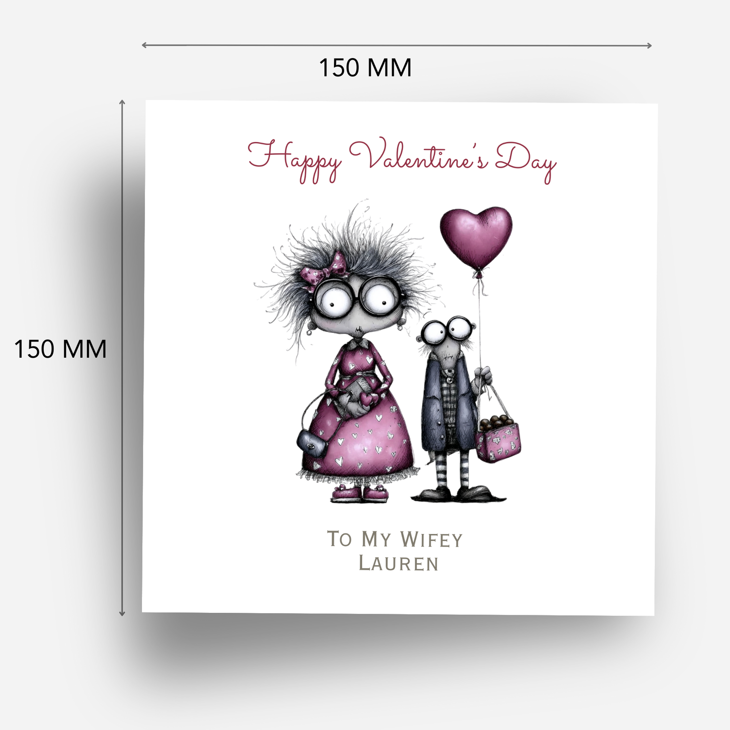 Valentine’s Day Quirky Couple Card  - C709