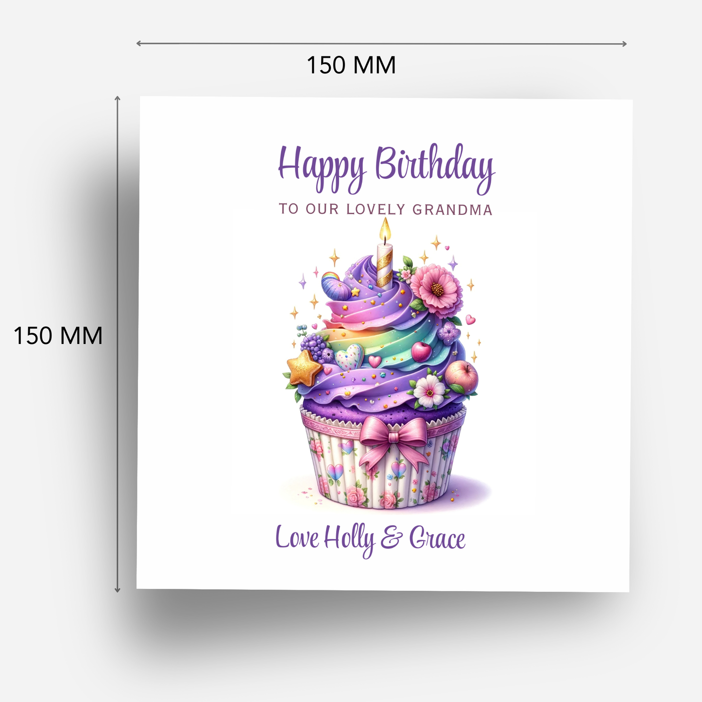 Colourful Cupcake Card - C591