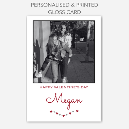 Valentine Photo Card In Black & White - PC30