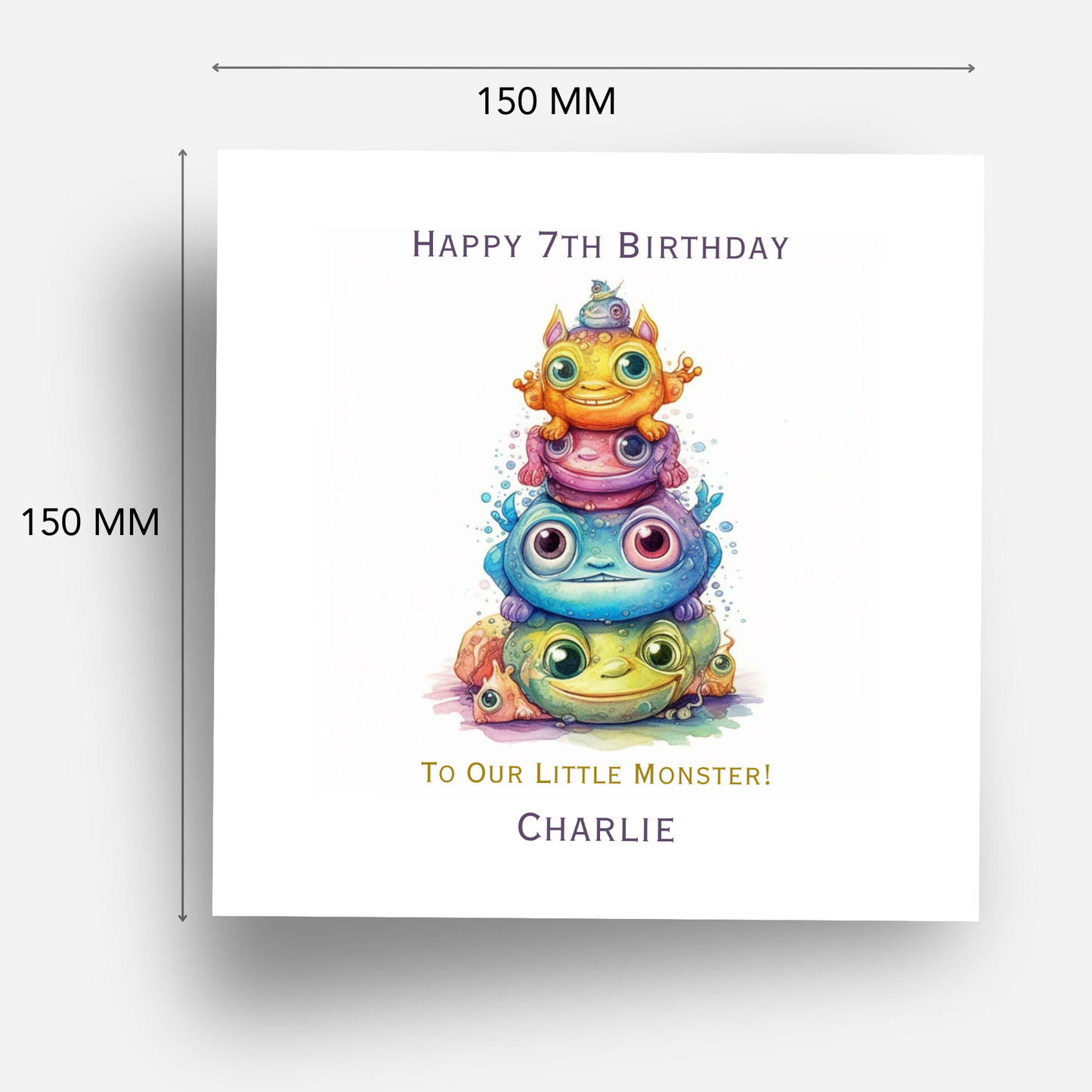 Colourful Monster Birthday Card - C604