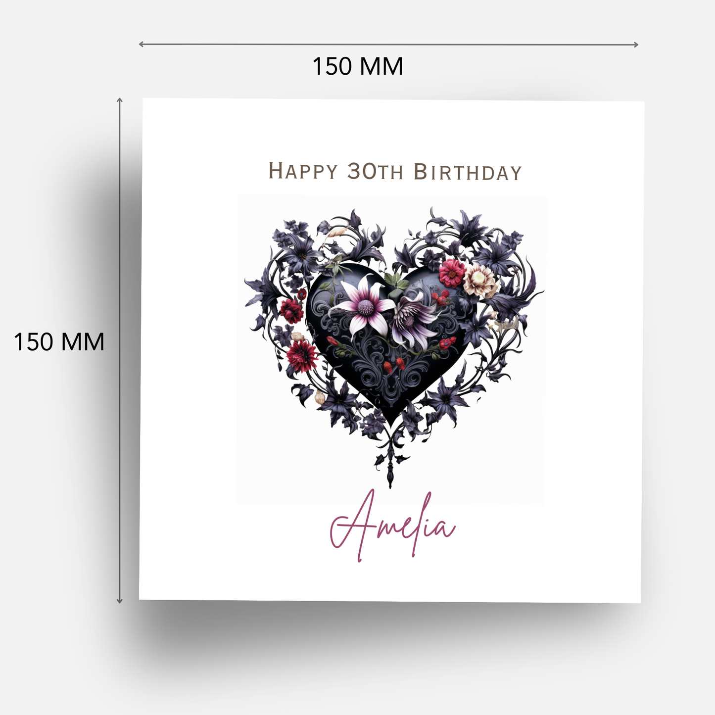 Alternative Gothic Style Black Heart - C581