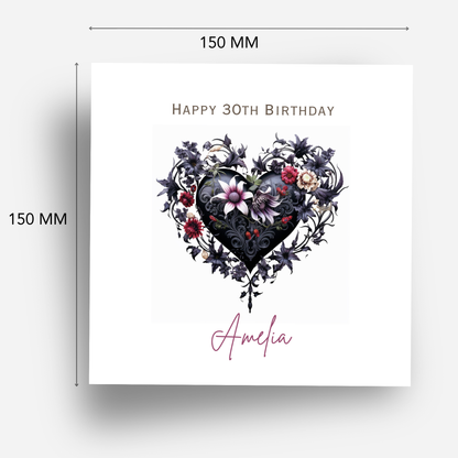 Alternative Gothic Style Black Heart - C581