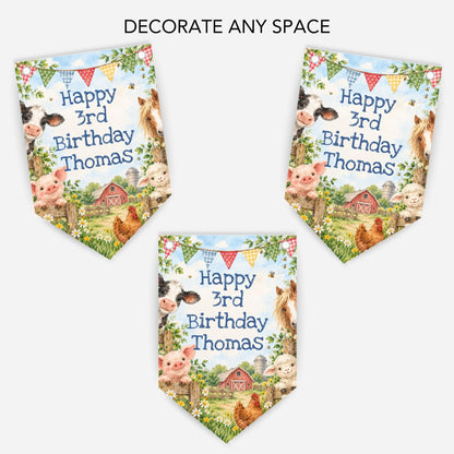 Farming Birthday Party Bunting - B331