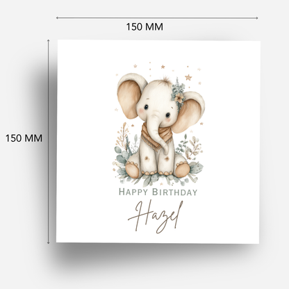 Cute Elephant Birthday Card - C688