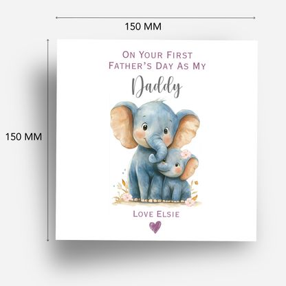 First Fathers Day Card - Cute Elephant Design - C787