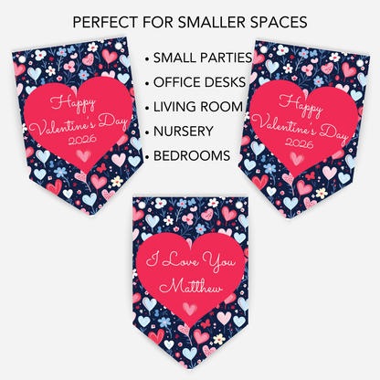 Floral Valentine's Day Bunting - S185V