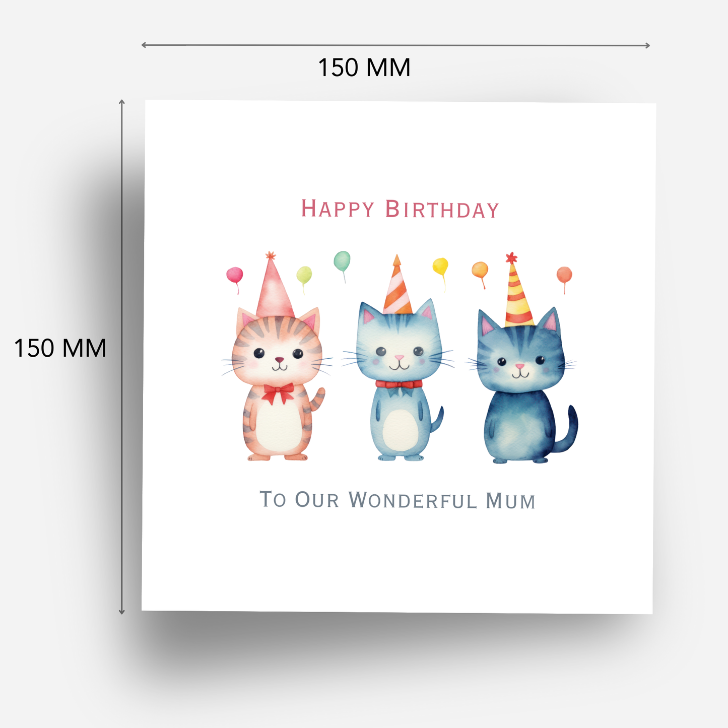 Cute Trio Of Kittens Birthday Card - C553