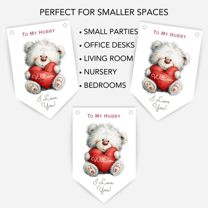 Valentine's Day Cute Teddy Bunting - S187V