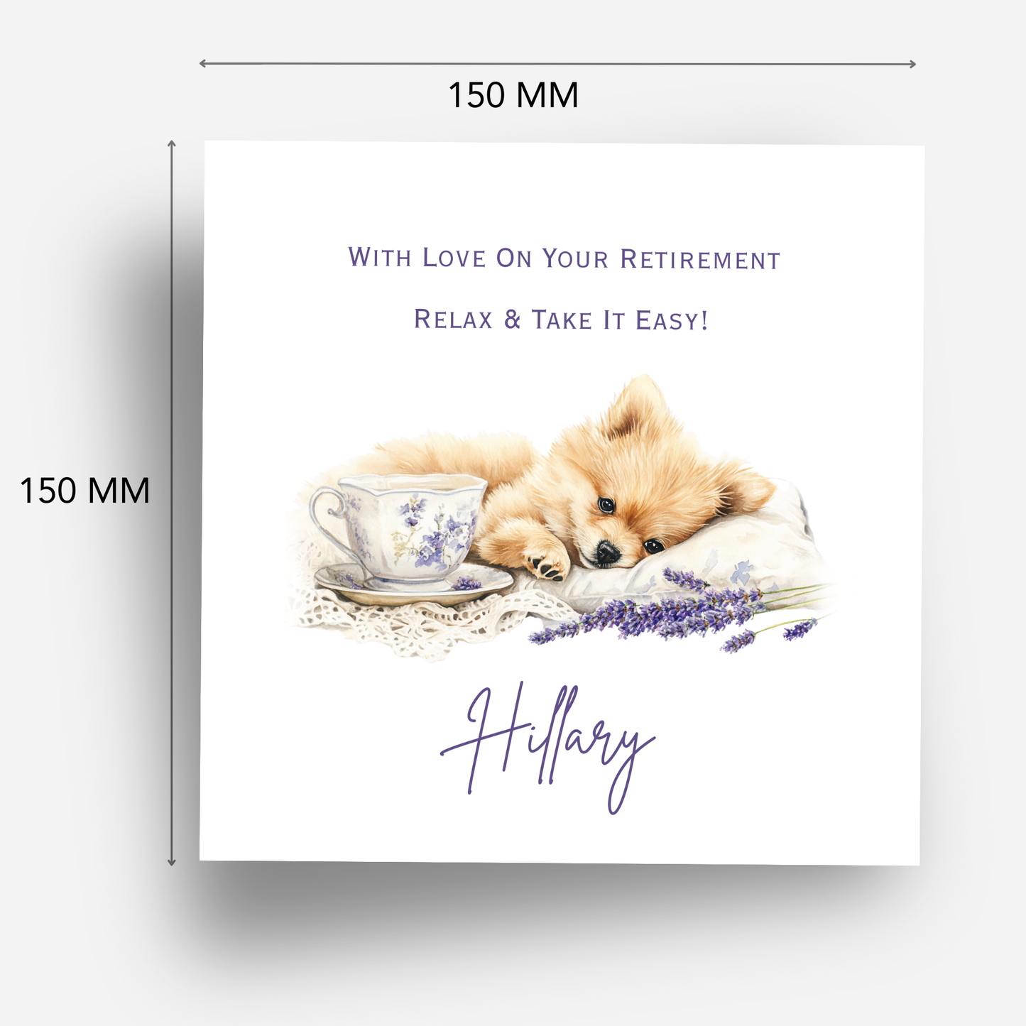 Cute Dog Retirement Card - C695