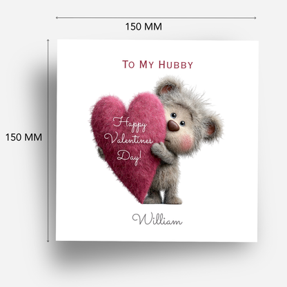 Valentine’s Day Card - Cute Teddy Design - C722
