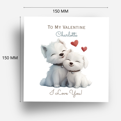 Valentine’s Day Card - Cute Puppy Design - C725