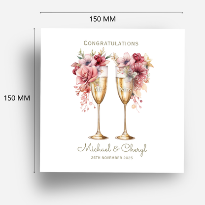 Floral Champagne Glasses - C682