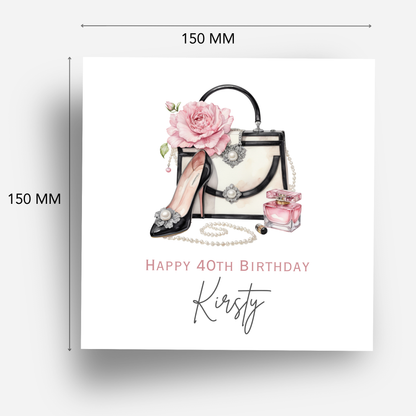 Fashion Handbag Birthday Card - C593
