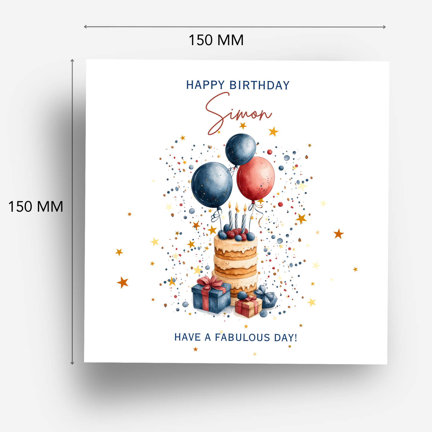 Fun Birthday Cake Card - C649