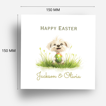 Easter Card With A Cute Puppy Design - C817