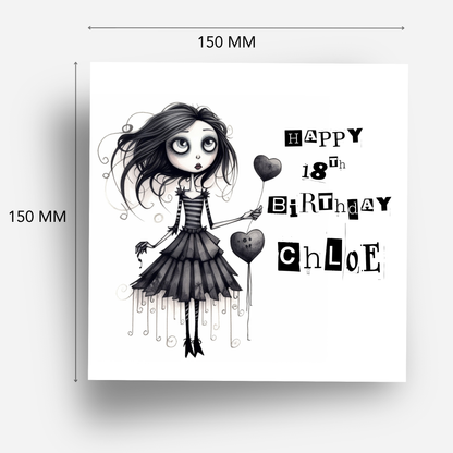 Alternative Gothic Style Birthday Card - C650
