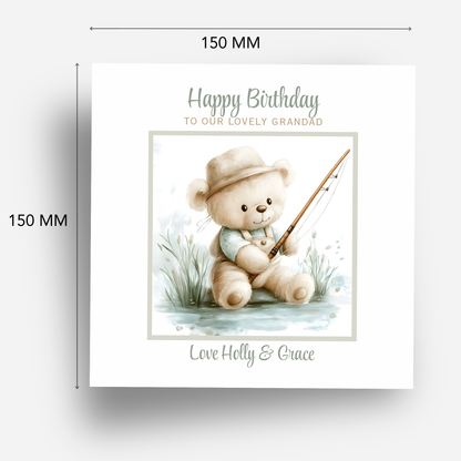 Teddy Fishing Birthday Card - C718