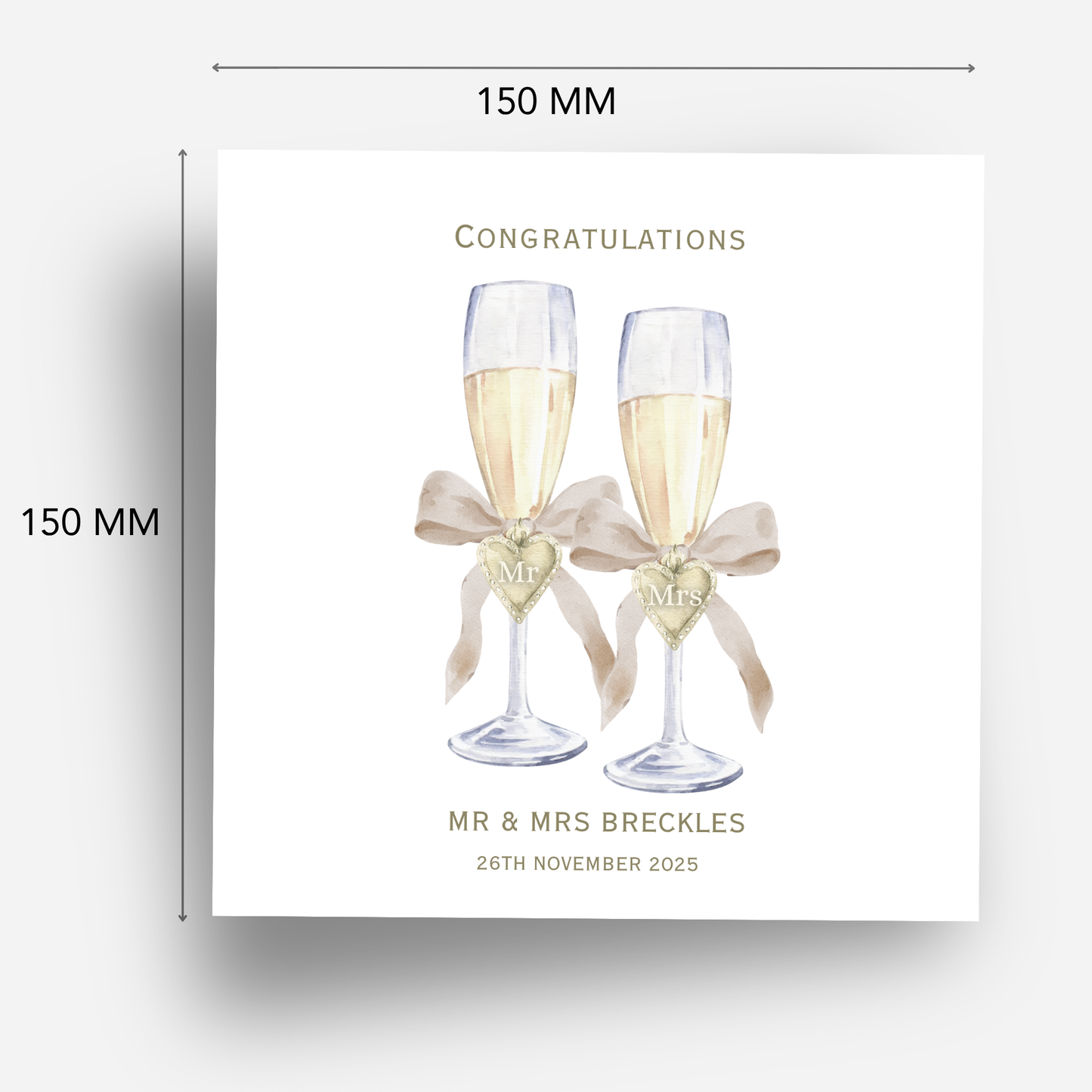 Mr & Mrs Champagne Glasses - C673