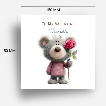Valentine’s Day Card - Cute Teddy Design - C726