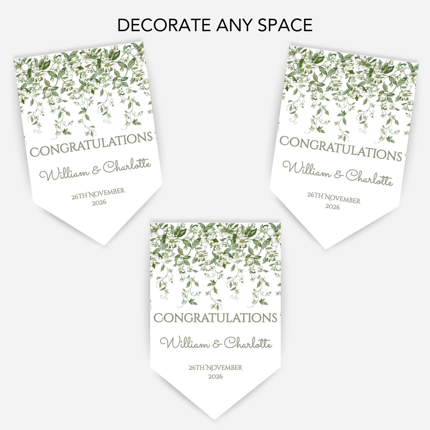 Engagement or Wedding Bunting - B289