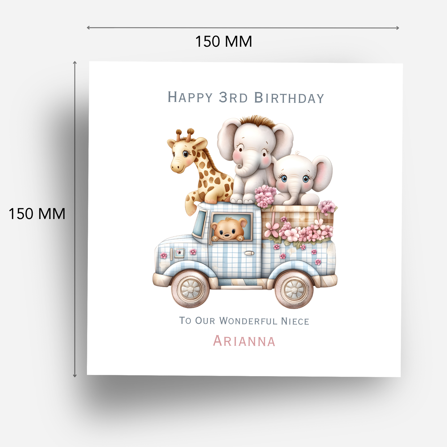 Cute Safari Animal Birthday Card - C556