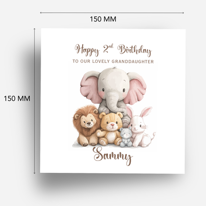 Cute Safari Animal Birthday Card - C542