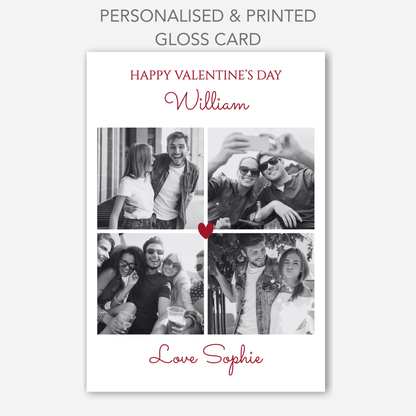Valentine Photo Card Black & White photos - PC28