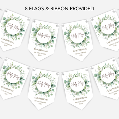 Christening or Baptism Elegant Bunting - B122
