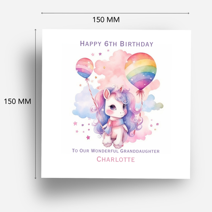 Unicorn Birthday Card - C596