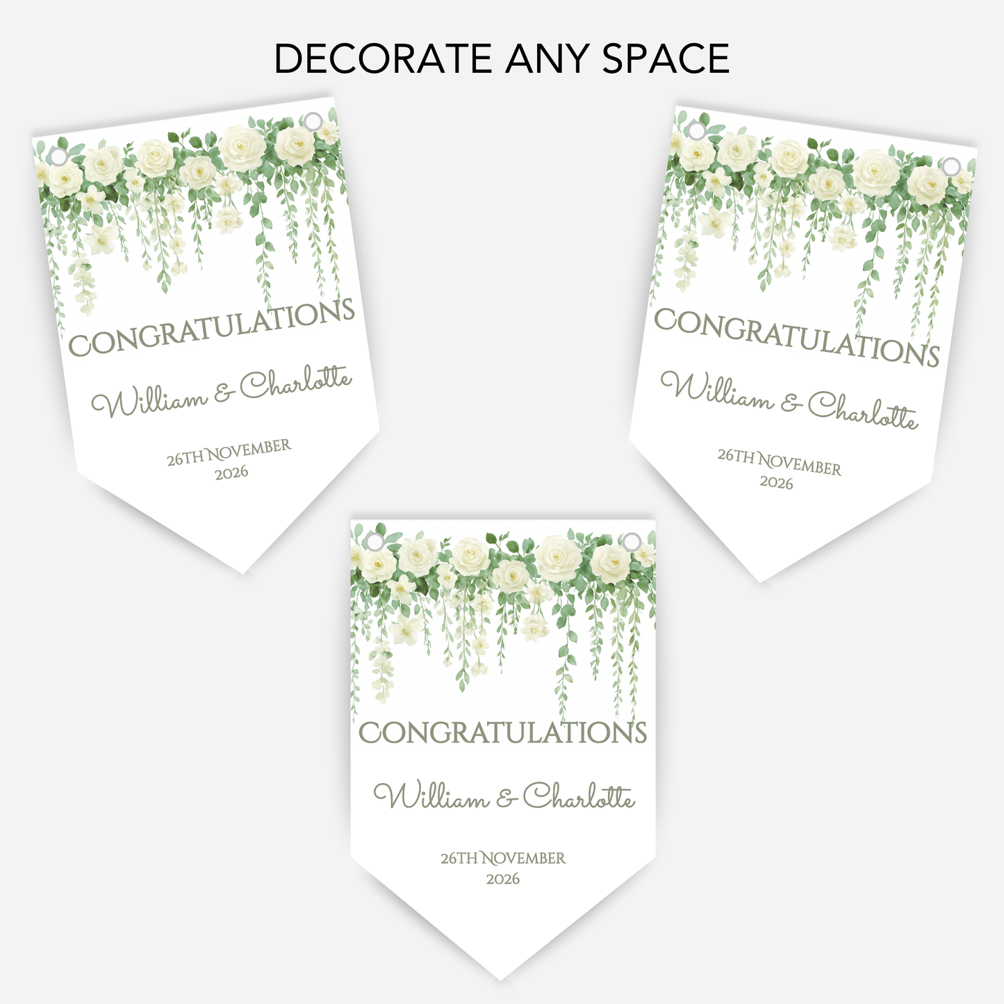 Engagement or Wedding Bunting - B287
