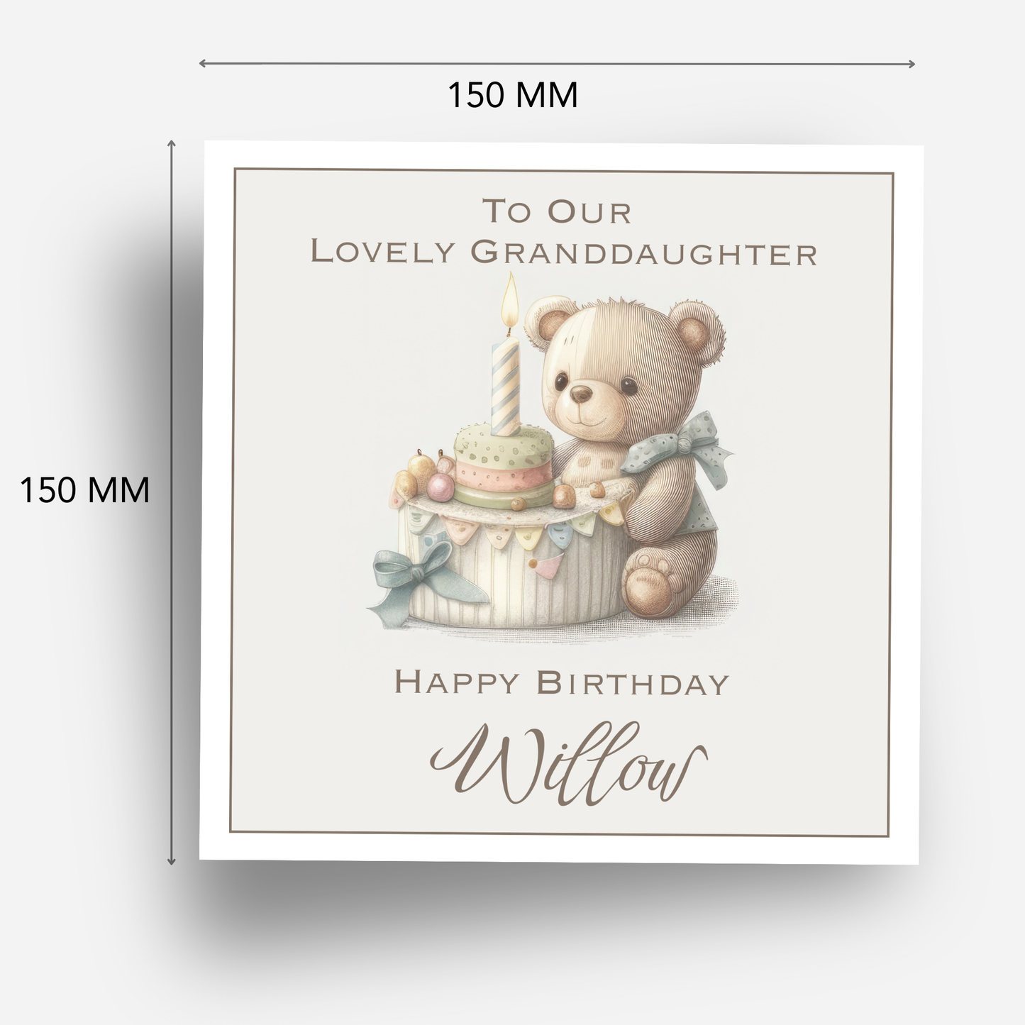 Cute Teddy Birthday Card - C525