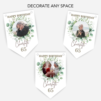 Birthday Photo Bunting  with eight photos - B281