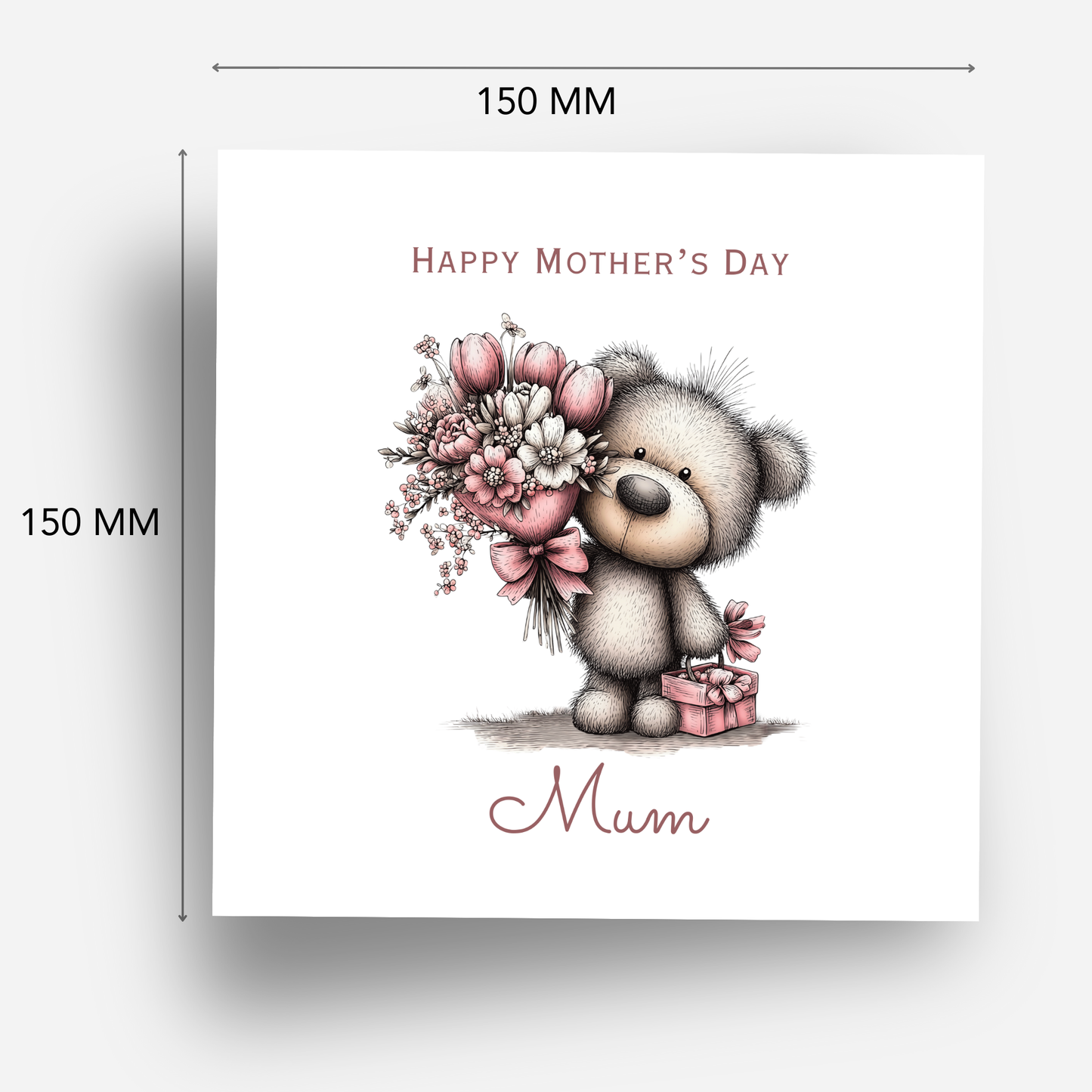 Mother's Day Card - Teddy Bear Design - C738