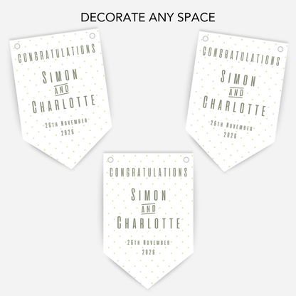 Engagement or Wedding  Congratulations Bunting - B292