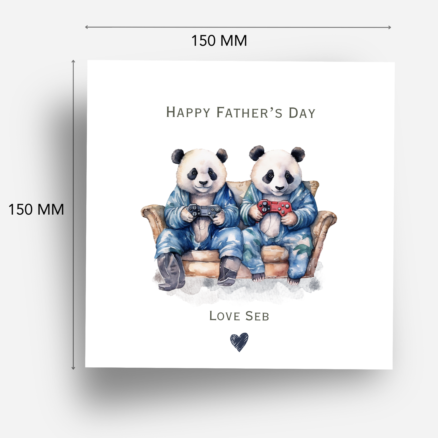Father's Day Card - Gaming Pandas! - C785