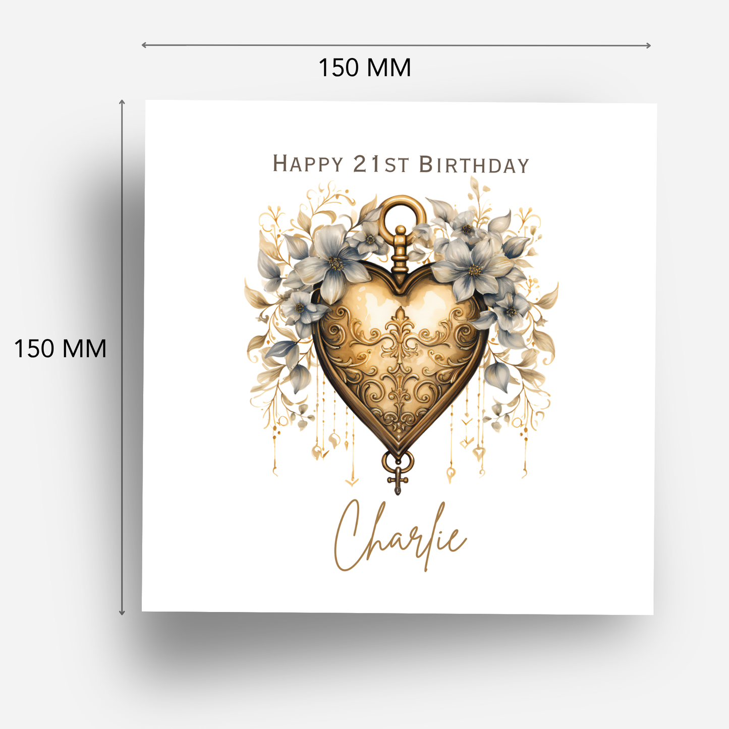 Gothic Style Gold Heart - C652