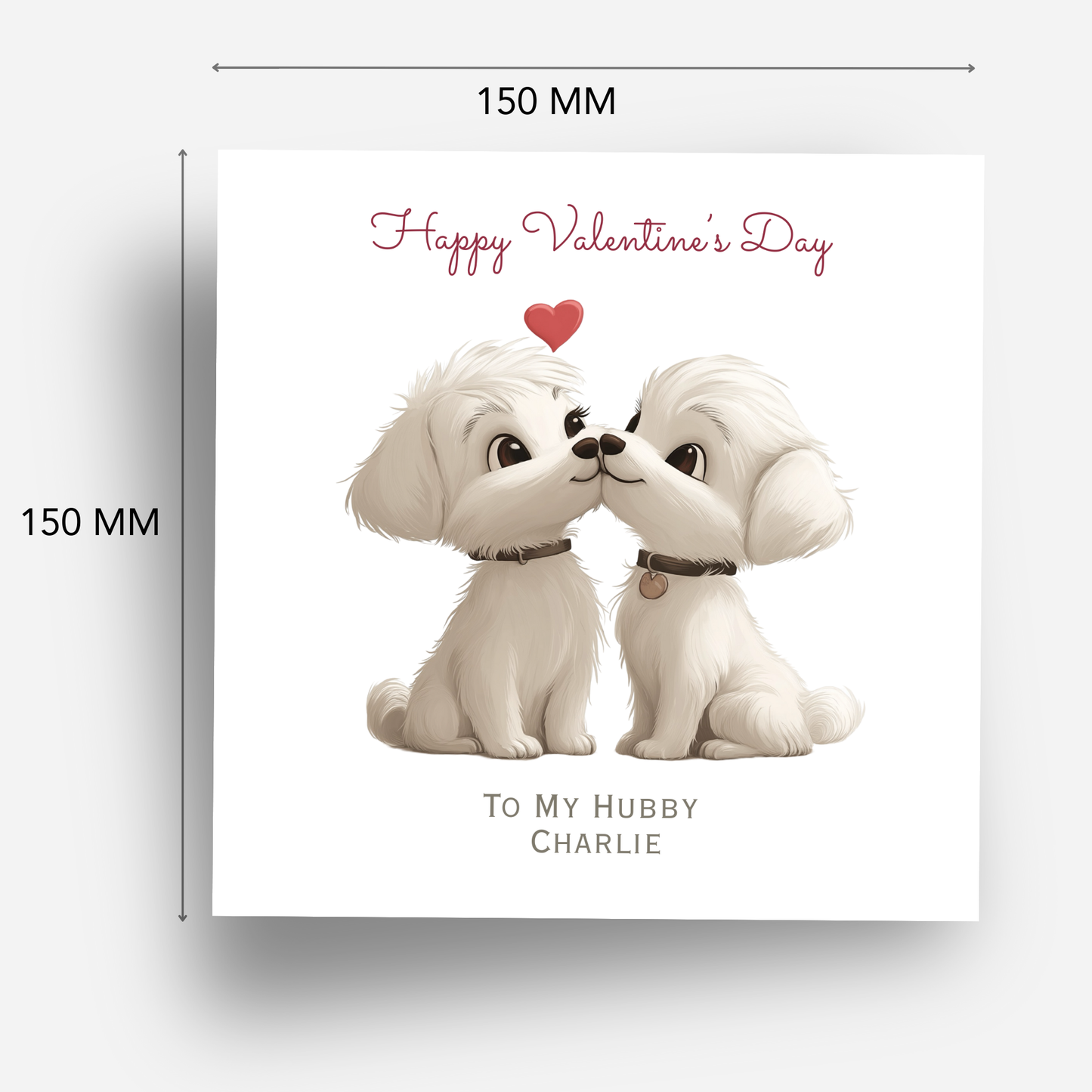 Valentine’s Day Card - Cute Puppy Design - C724