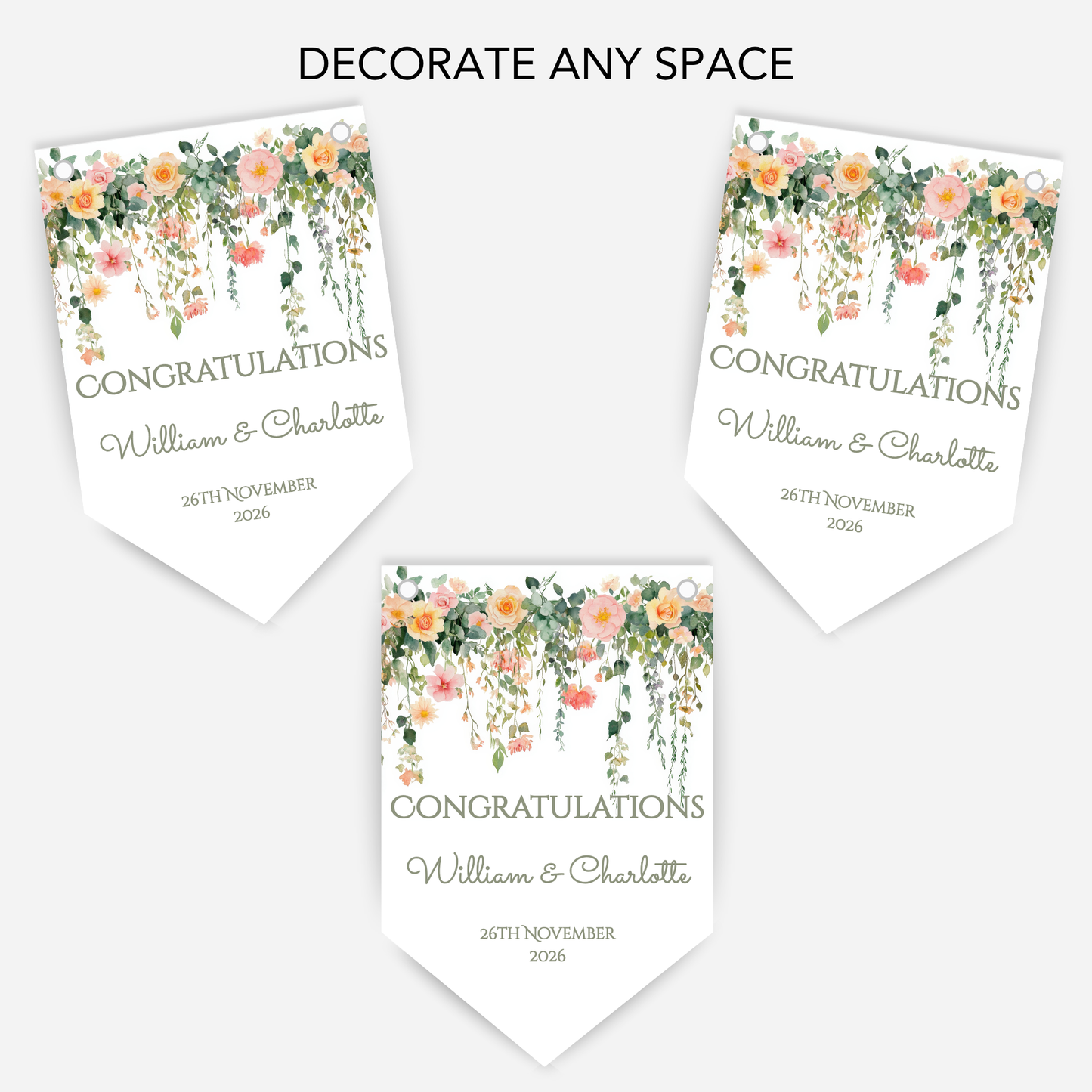 Engagement or Wedding Bunting - B288