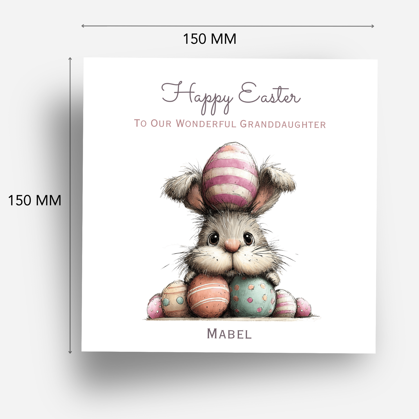 Easter Card With A Cute Bunny Design - C812