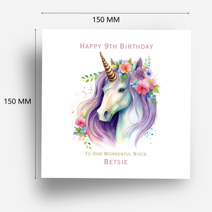 Unicorn Birthday Card - C608