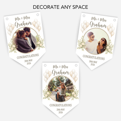 "Congratulations" Wedding or Engagement Photo Bunting - B309